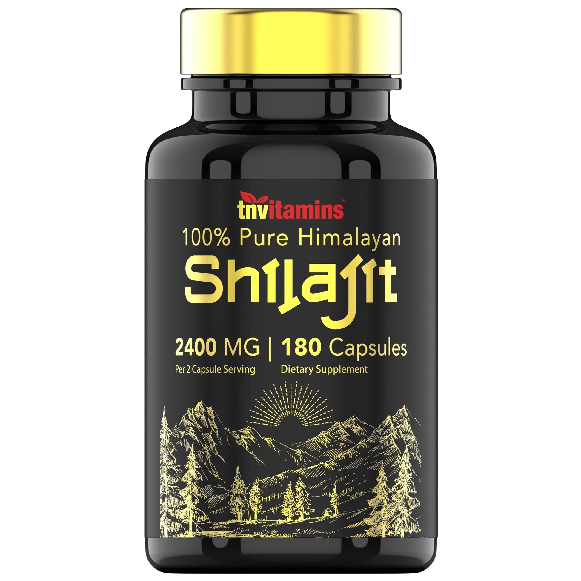 Shilajit Capsules 2400 MG - 180 Capsules | 100% Pure Himalayan Shilajit for Men & Women