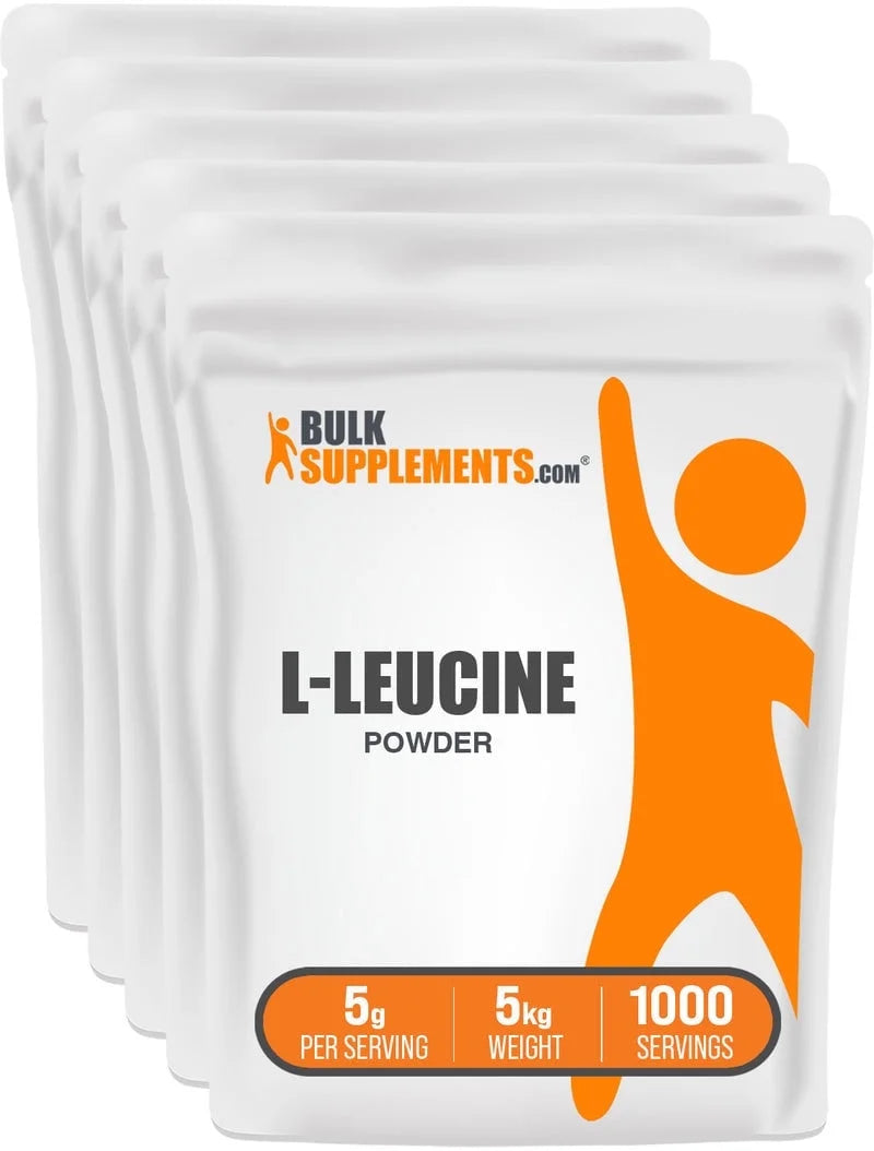 Bulksupplements L-Leucine Powder, 5G per Serving - 5 Kilograms (11 Lbs) - 1000 Servings