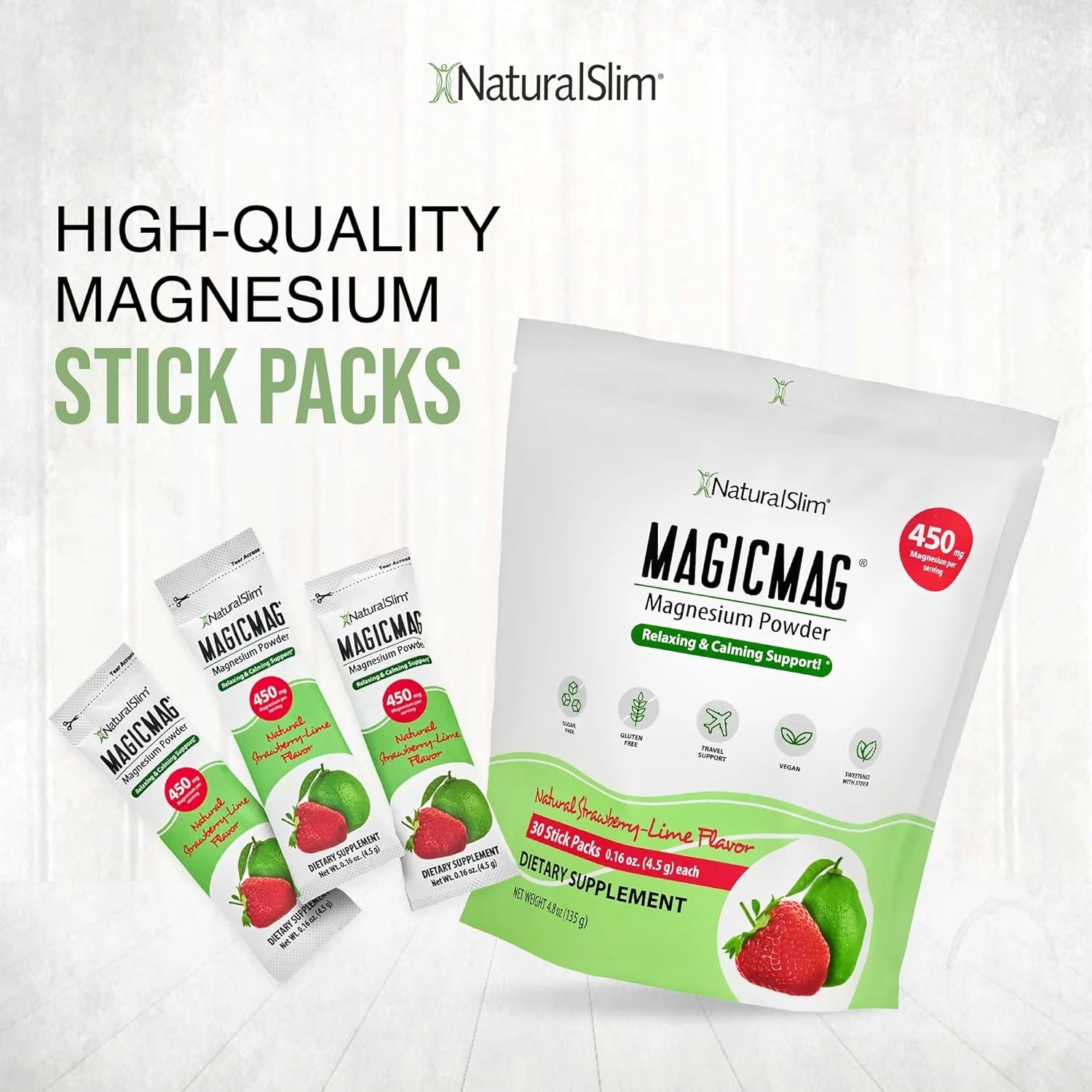Magicmag® Magnesium Citrate Powder - Raspberry Lemon 3-Pack