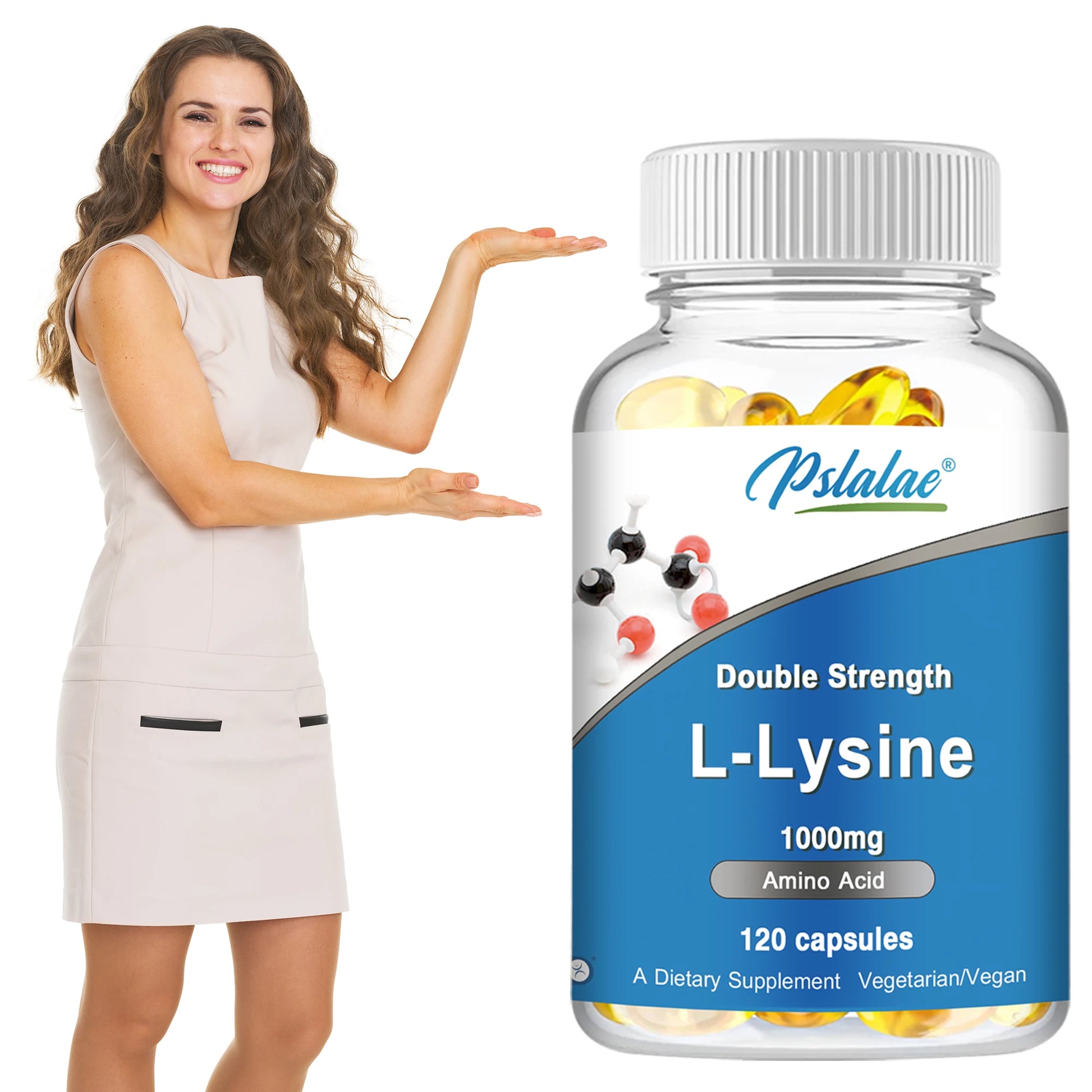 L-Lysine 1000 Mg - Essential Amino Acid, Healthy Immune Function, Supports Collagen Synthesis - 120 Capsules