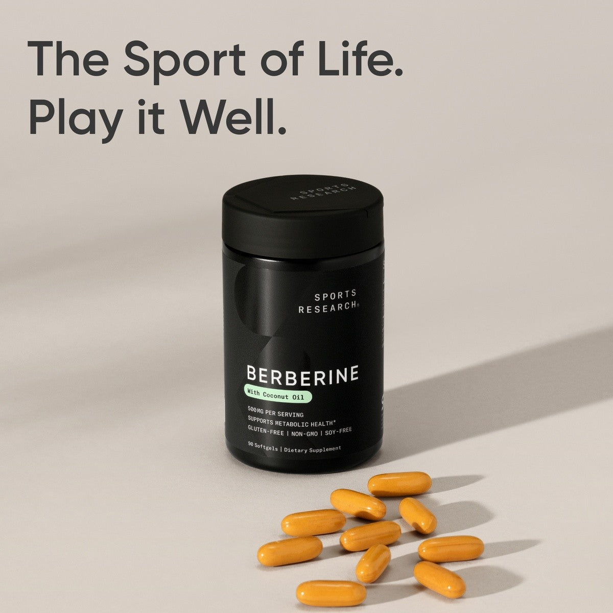 Berberine Coconut Oil Herbal Ayurvedic Metabolic Health Support 500Mg 90 Softgel