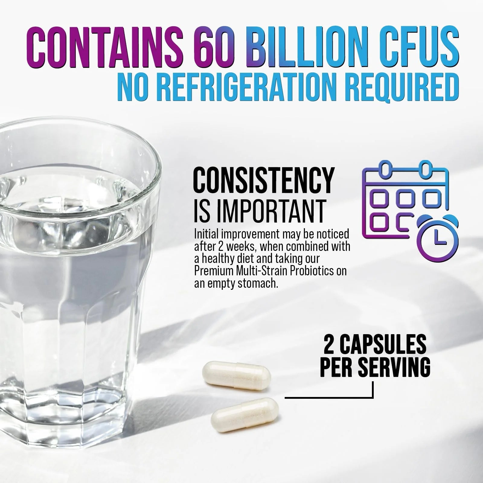 Daily Probiotic for Women & Men 60 Billion CFU 10 Strains Supplement Lactobacillus Probiotics - Digestive Gut & Immune Health Support - Supports Occasional Constipation, Gas & Bloating - 60 Capsules