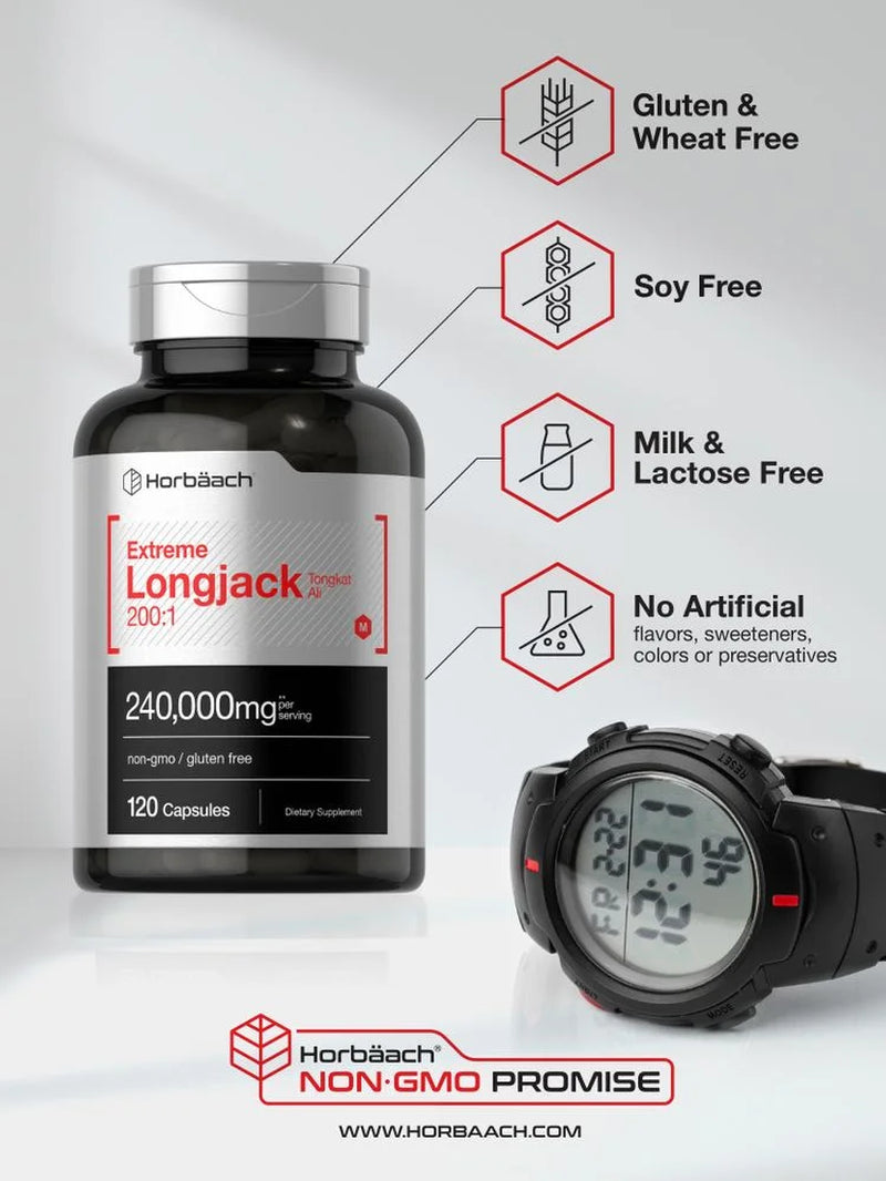 Longjack Tongkat Ali Extract | 240,000 Mg | 120 Capsules | by
