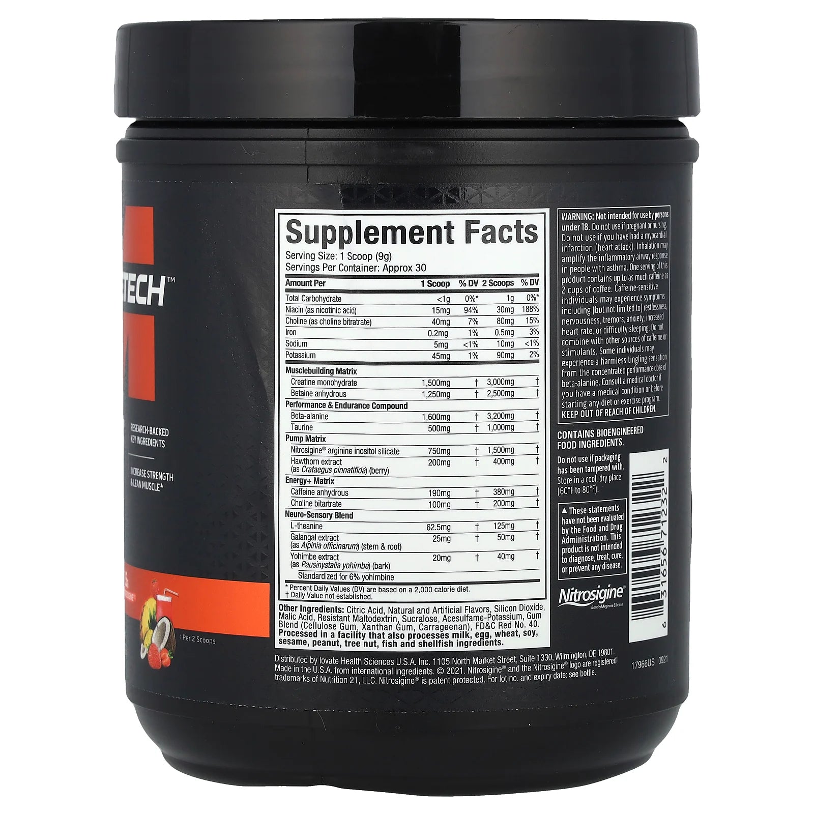 Muscletech Vaporx5, Next Gen Pre-Workout Sport Nutrition Supplement, Powder