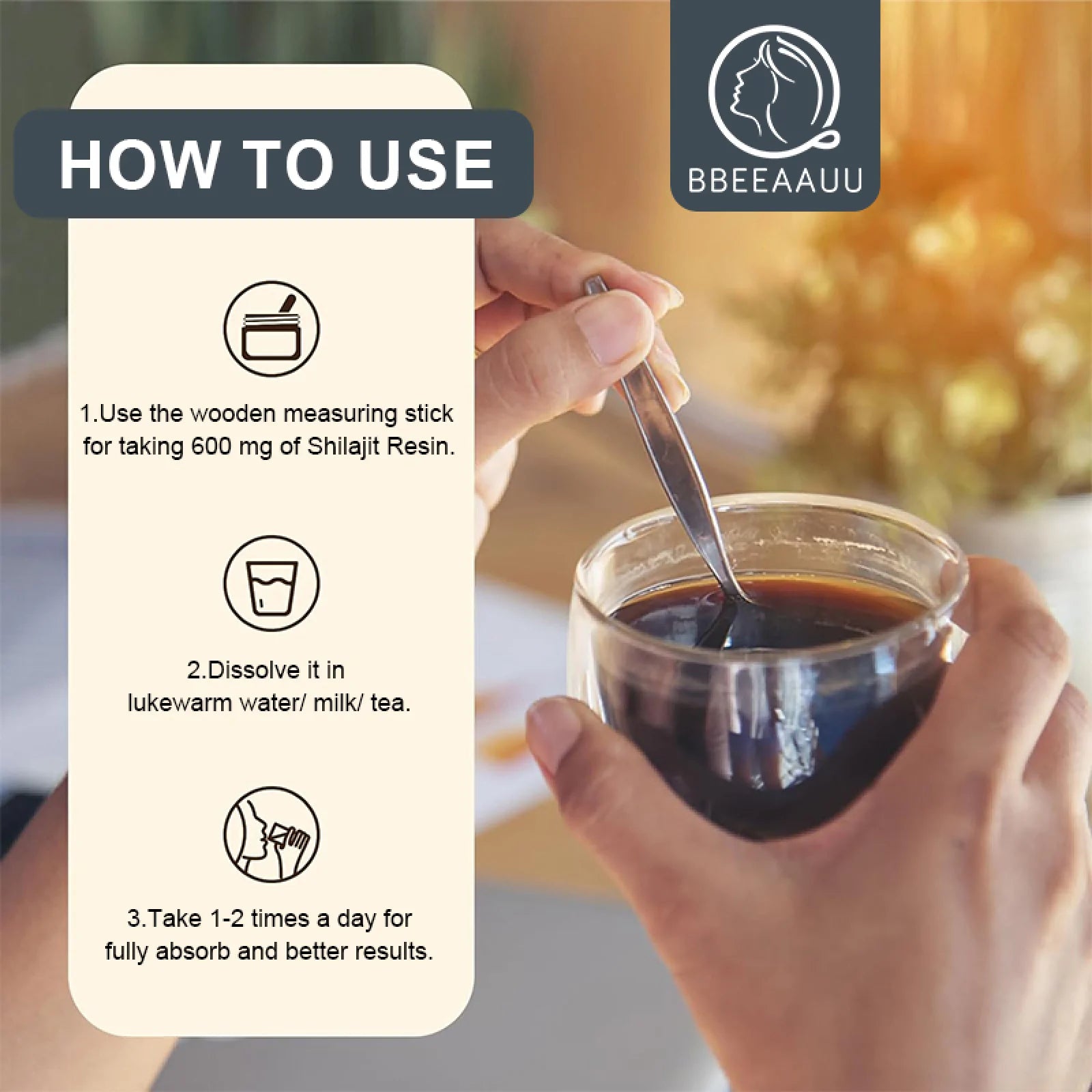 Pure Himalayan Shilajit Resin Supplement 600Mg | 100 Servings for Energy & Immune Support | 2.1 Oz