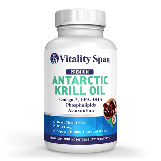 Krill Oil Omega 3 DHA EPA Astaxanthin, Extra Strength Fish Oil Minis, No Fish Oil Aftertaste, Heavy Metal Tested