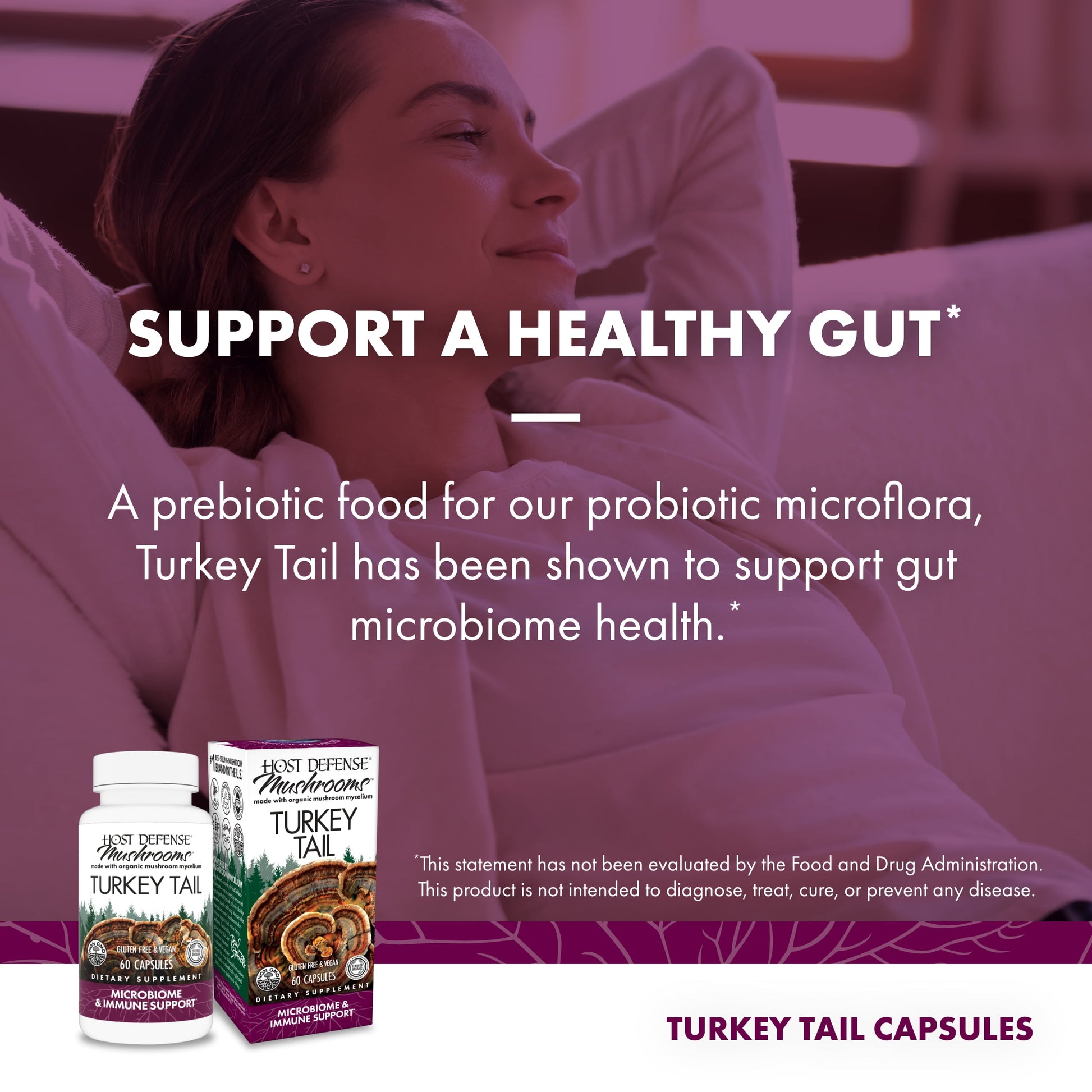 Turkey Tail Capsules - 60 Capsules (30 Servings)