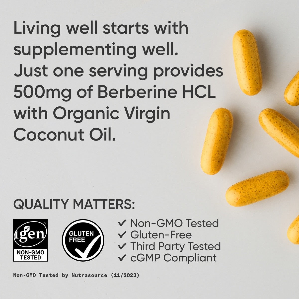 Berberine Coconut Oil Herbal Ayurvedic Metabolic Health Support 500Mg 90 Softgel