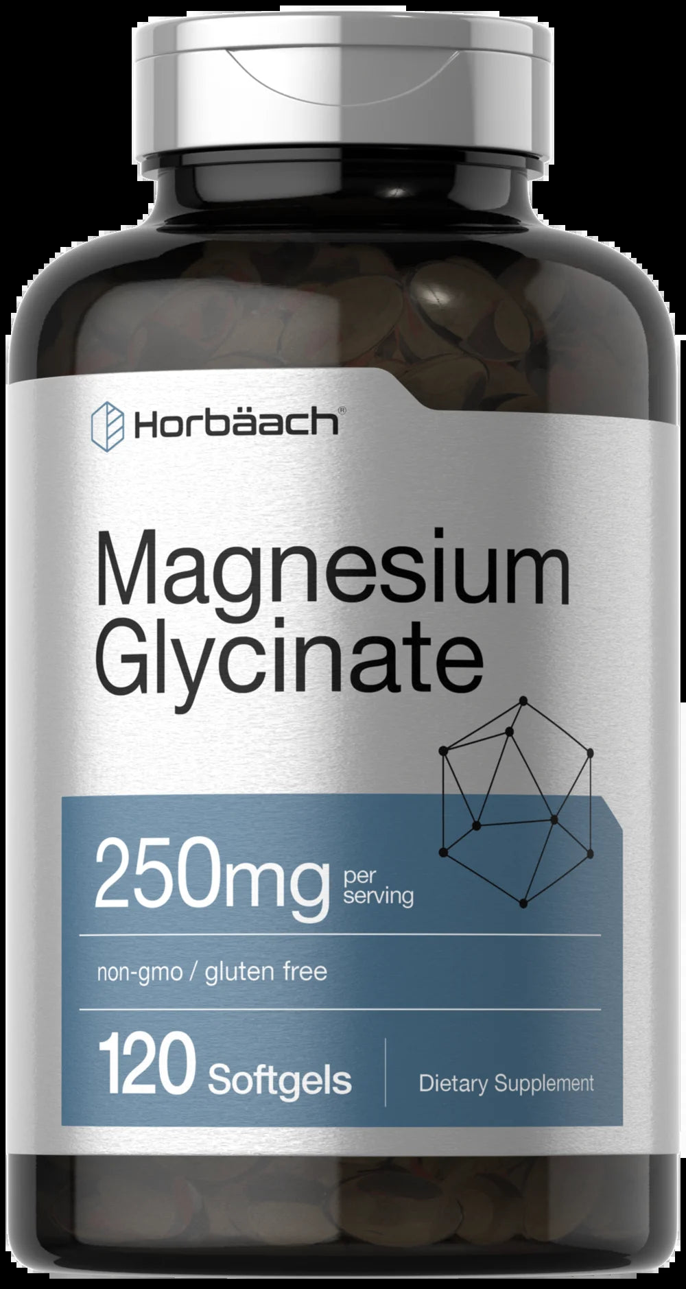 Magnesium Glycinate | 250Mg | 120 Softgels | Non-Gmo and Gluten Free Supplement | by