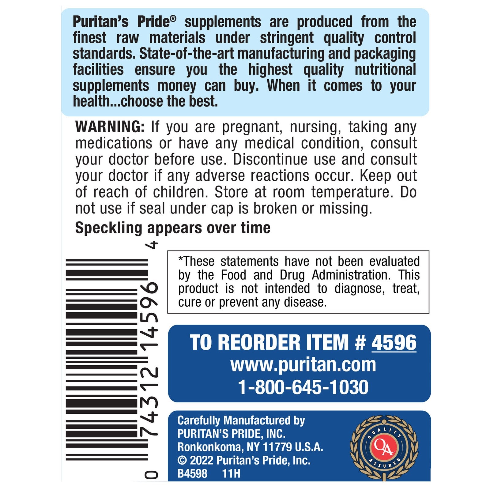 Puritan'S Pride Hydrolyzed Collagen 1000 Mg - 180 Caplets
