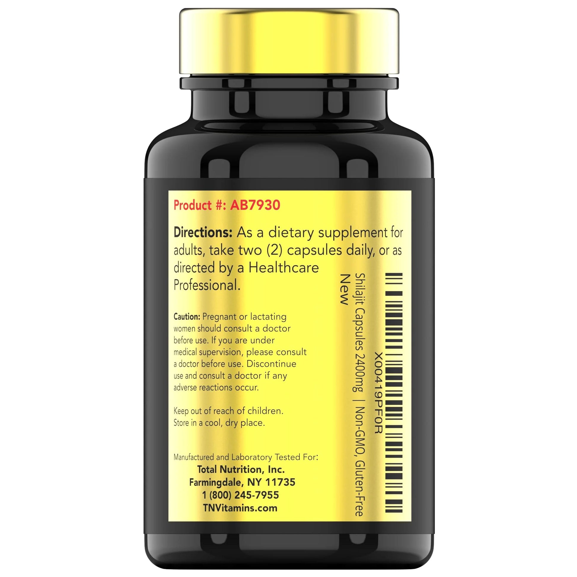 Shilajit Capsules 2400 MG - 180 Capsules | 100% Pure Himalayan Shilajit for Men & Women