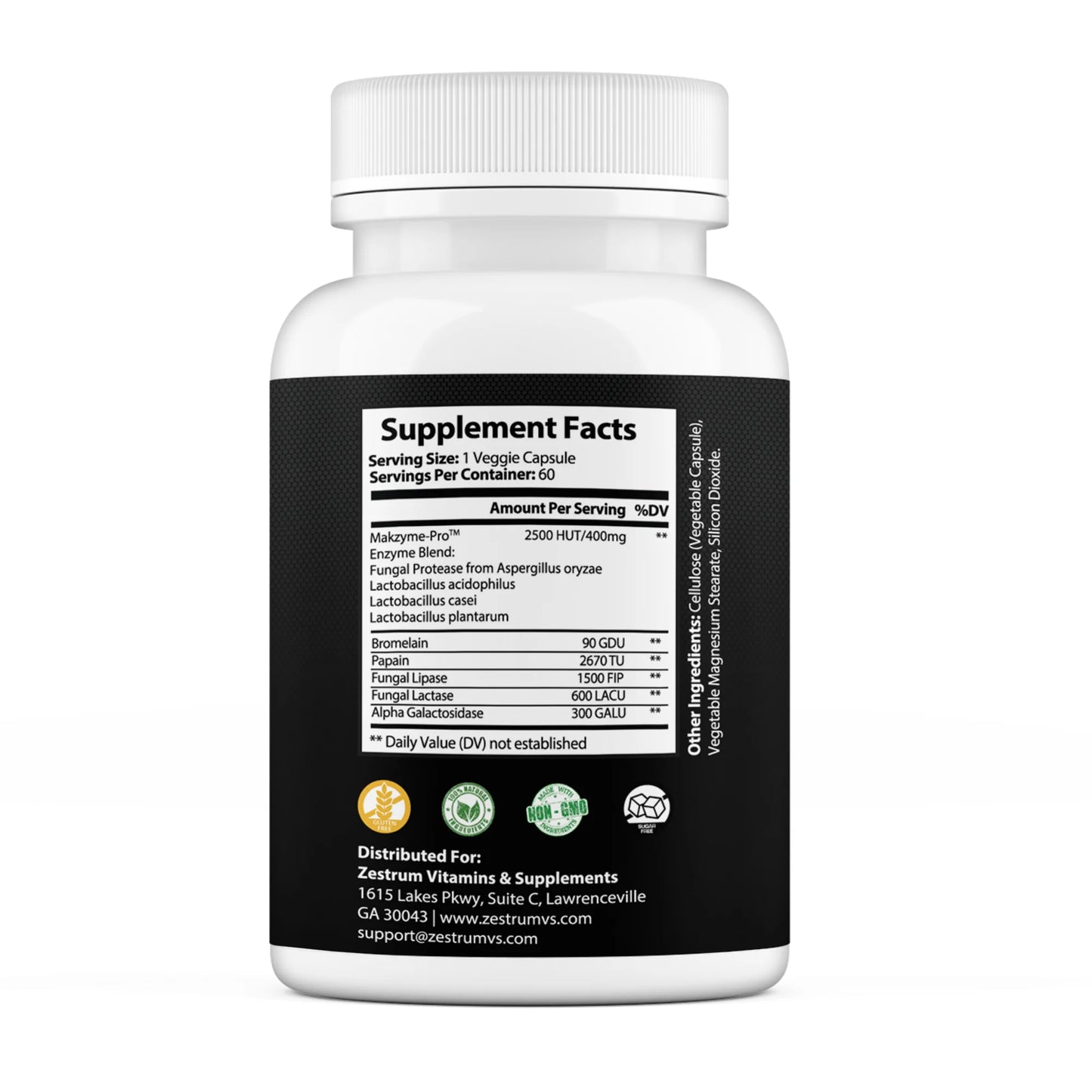 ZESTRUM Digestive Enzymes - 400Mg Ultra Digestive Food Enzymes for Gas, Bloating & Food Digestion - 60Ct