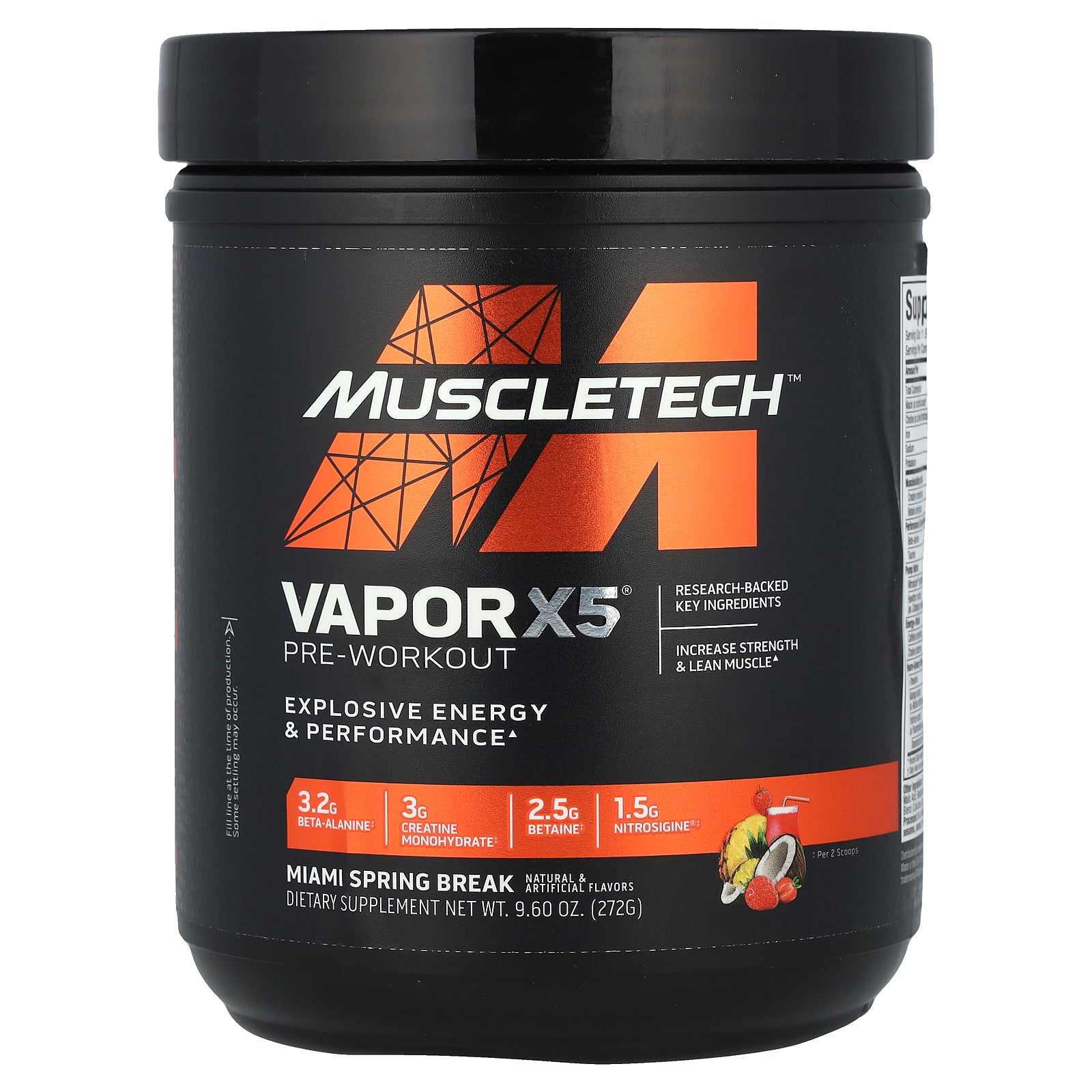 Muscletech Vaporx5, Next Gen Pre-Workout Sport Nutrition Supplement, Powder