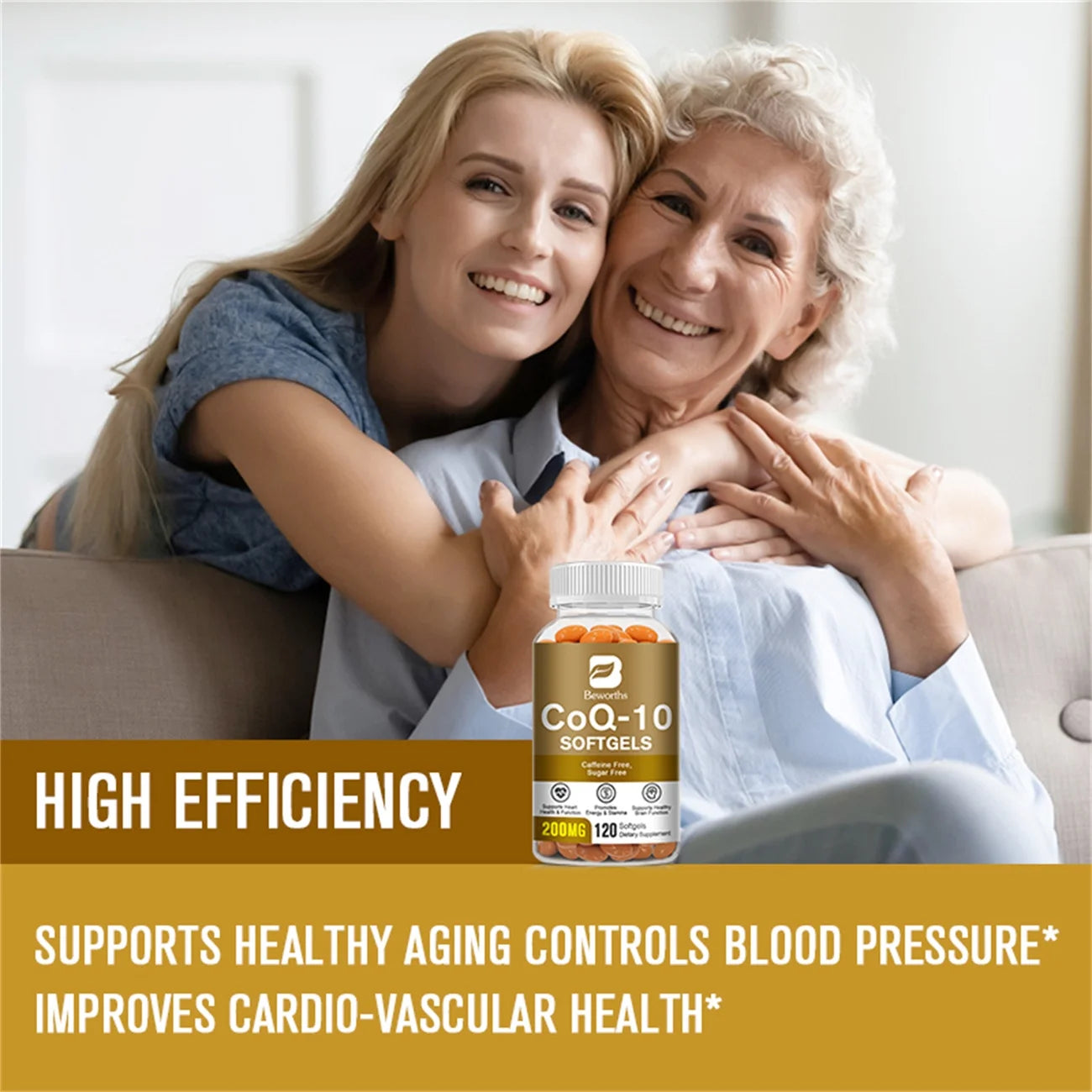 Upgraded Coenzyme Q10 Capsules, High Absorption Coq10 200Mg per Serving - Coenzyme Q10 Dietary Supplements by , 360 Vegan Capsules/6 Months Supply