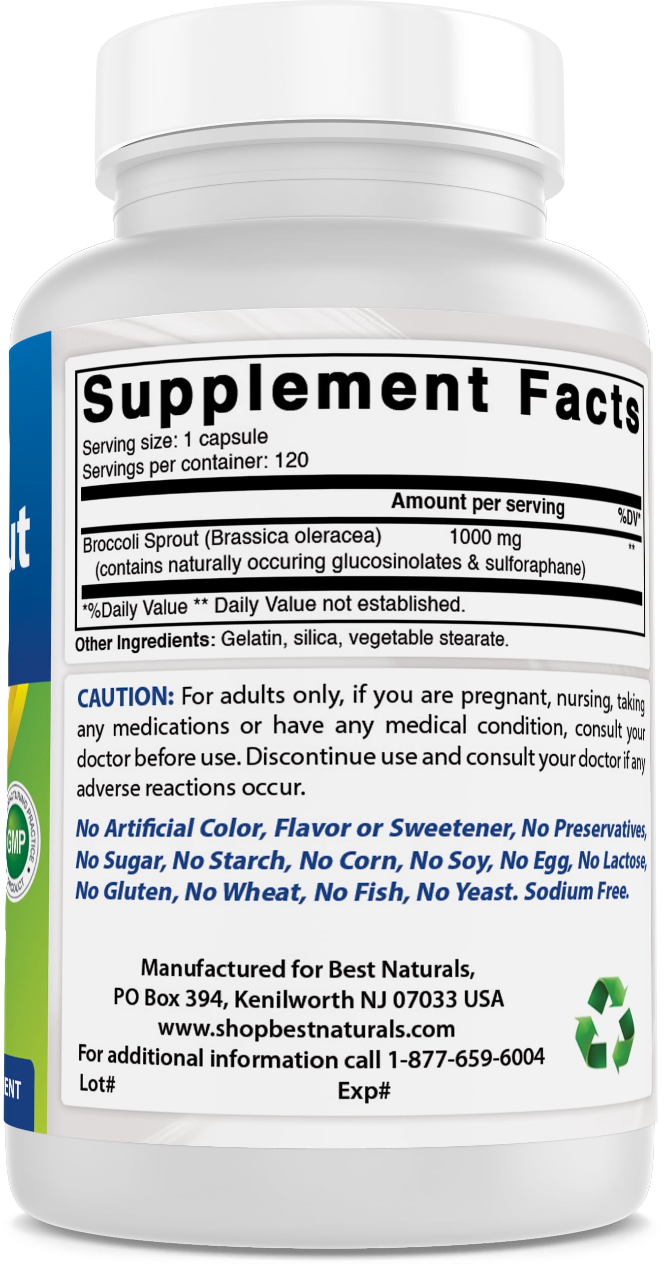 2 Pack Broccoli Sprouts Extract 1000 Mg 120 Capsules