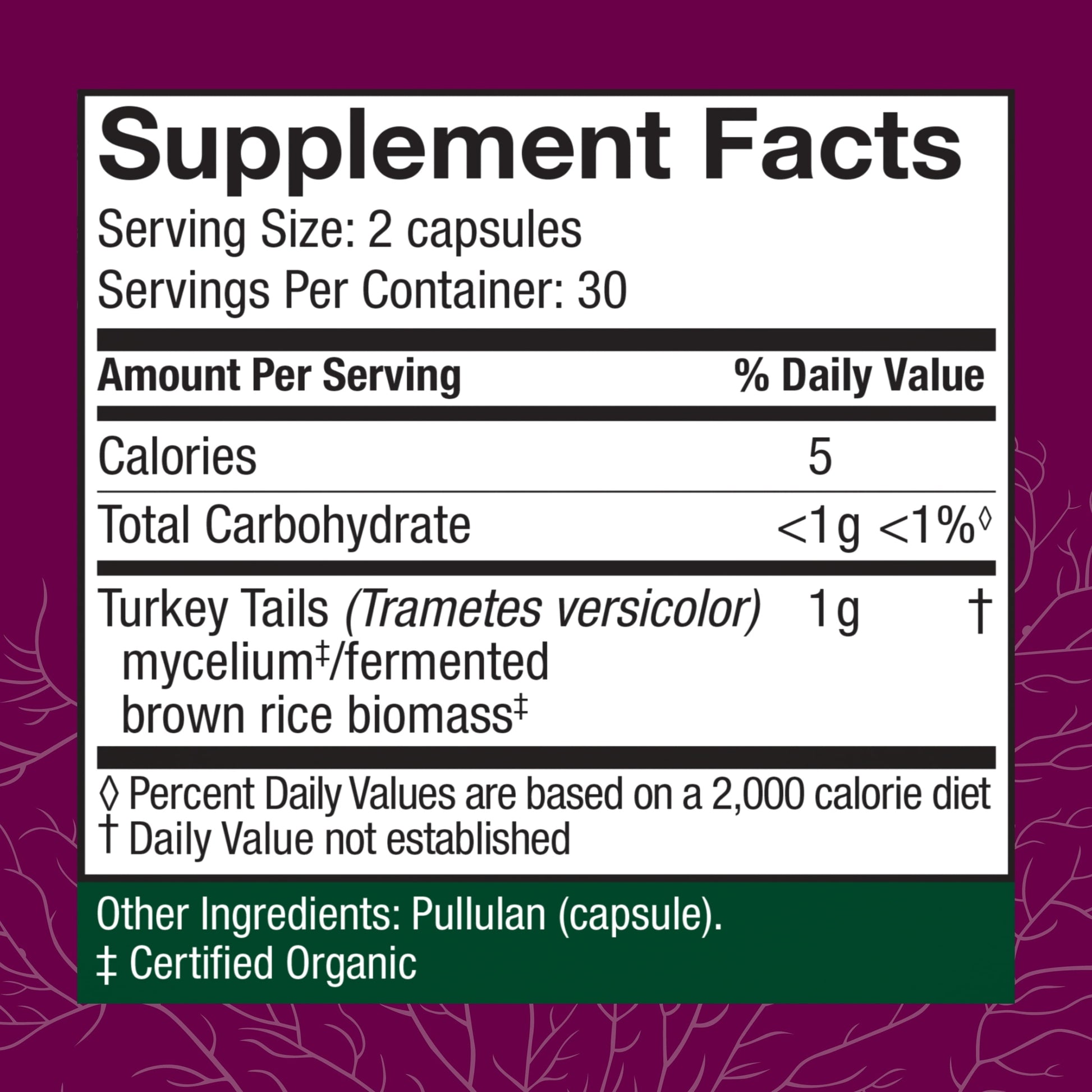 Turkey Tail Capsules - 60 Capsules (30 Servings)