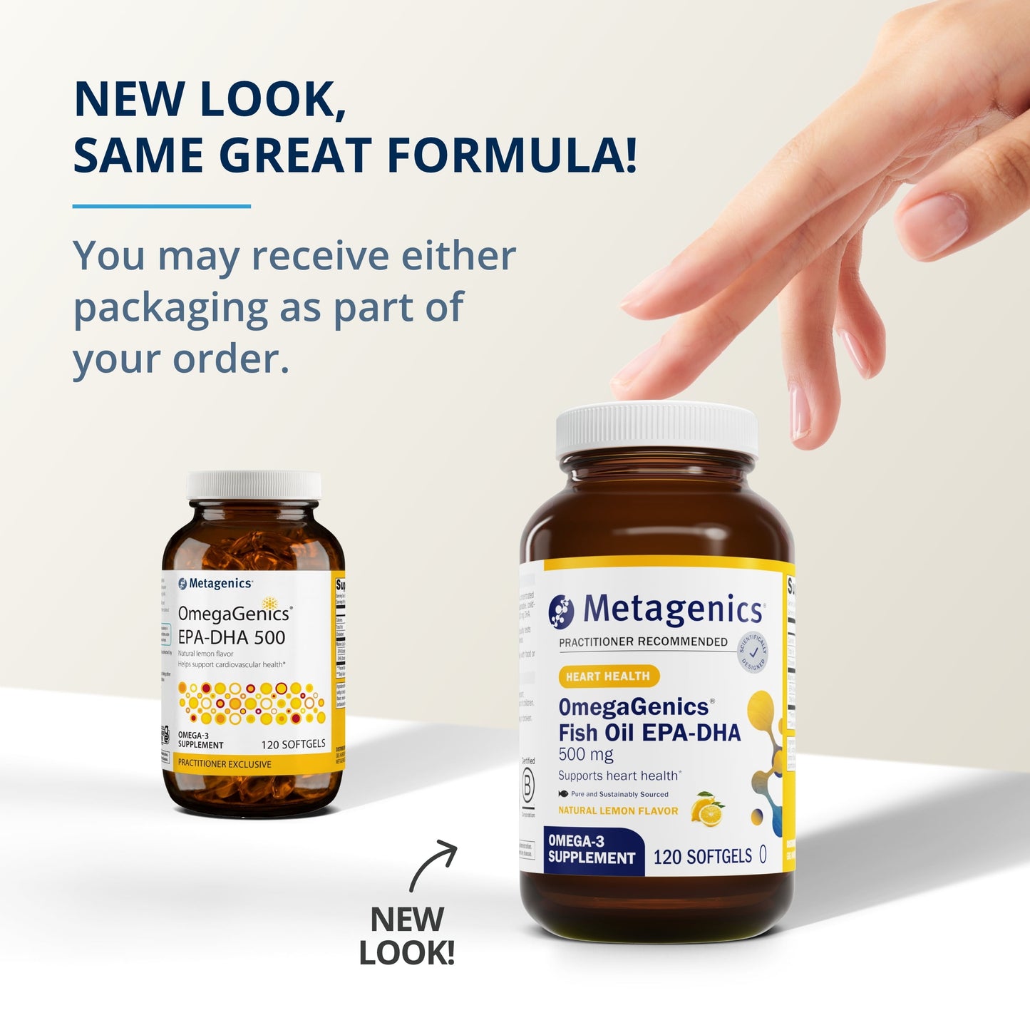 Omegagenics EPA-DHA 500 - Supports Cardiovascular Health* - Fish Oil EPA DHA - Purity & Quality Tested - Non-Gmo & Gluten-Free - 120 Count