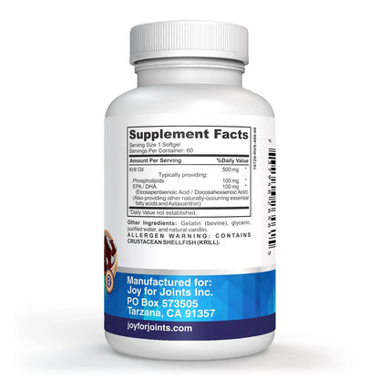 Krill Oil Omega 3 DHA EPA Astaxanthin, Extra Strength Fish Oil Minis, No Fish Oil Aftertaste, Heavy Metal Tested