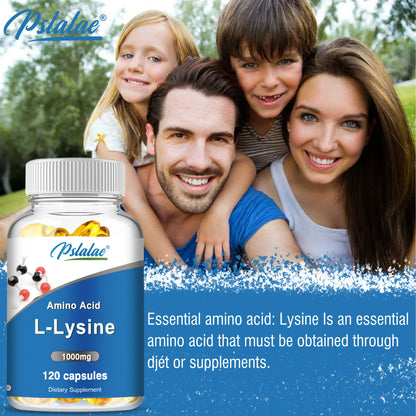L-Lysine 1000 Mg - Essential Amino Acid, Healthy Immune Function, Supports Collagen Synthesis - 120 Capsules