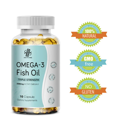 （2 Pack) Omega 3 Fish Oil Capsules 2500MG | Deep Sea Oil Rich EPA & DHA VE Vegetarian prove Supplement (Non-Gmo) | 240 Capsules