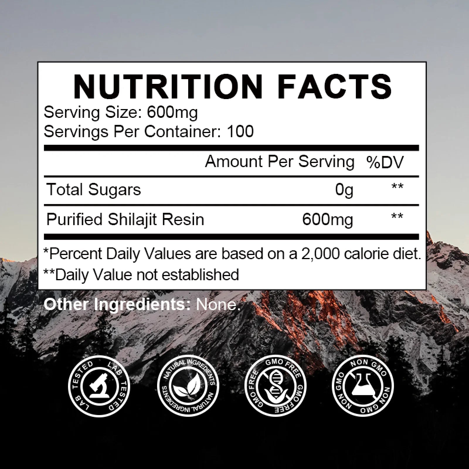 Pure Himalayan Shilajit Resin Supplement 600Mg | 100 Servings for Energy & Immune Support | 2.1 Oz