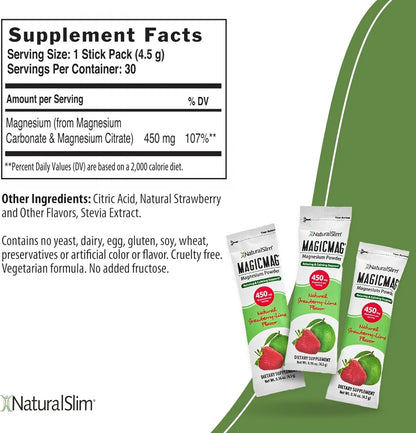 Magicmag® Magnesium Citrate Powder - Raspberry Lemon 3-Pack
