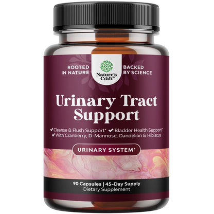 D Mannose Capsules for Urinary Tract Health - High Potency D-Mannose with Cranberry Juice Powder & Dandelion for Urinary Tract Health for Women Fast Acting Super Concentrated Cranberry - 90 Capsules