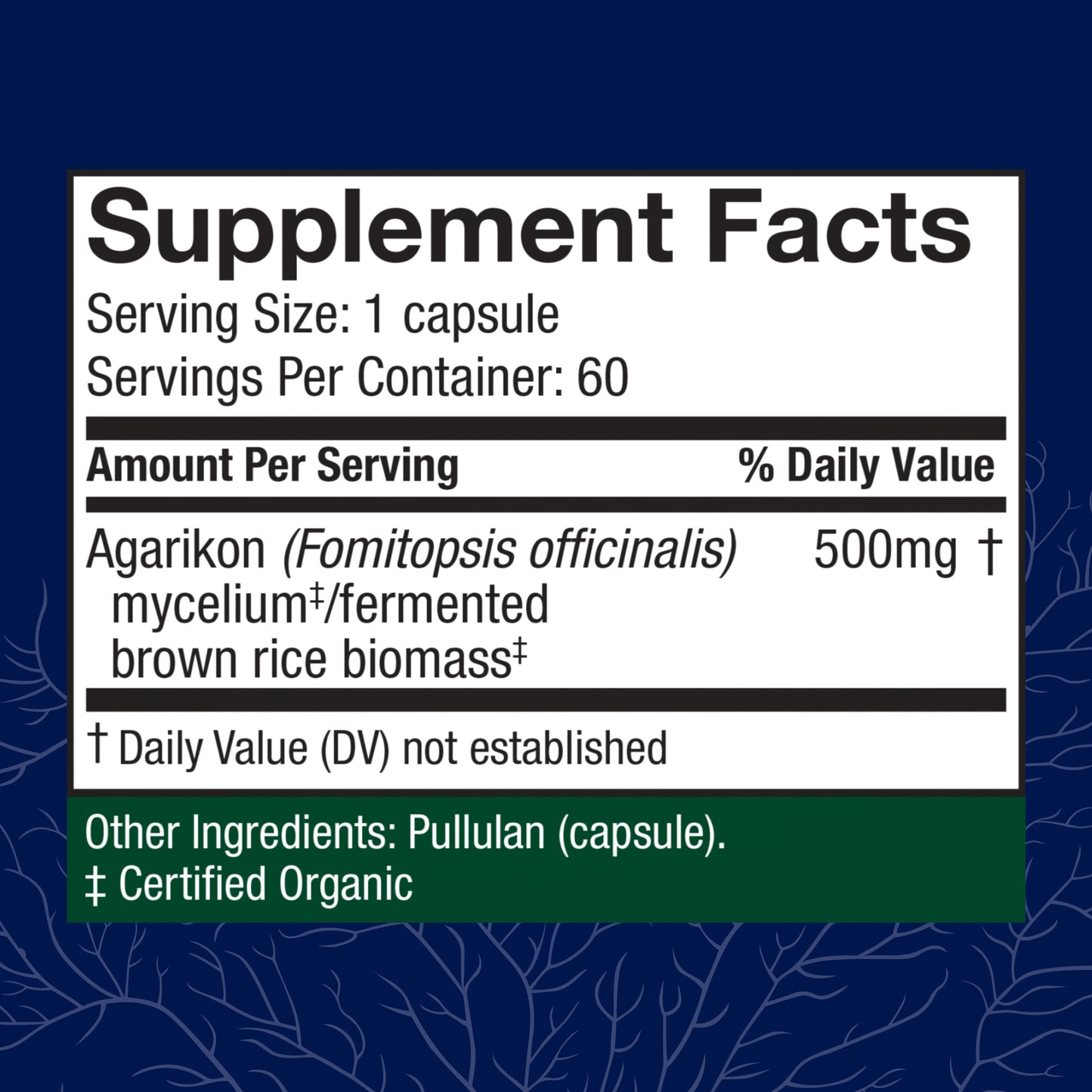 Agarikon Capsules - 60 Capsules (60 Servings)