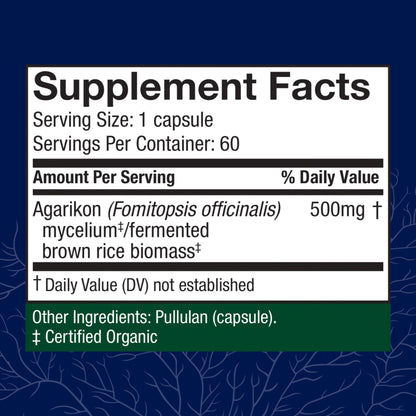 Agarikon Capsules - 60 Capsules (60 Servings)