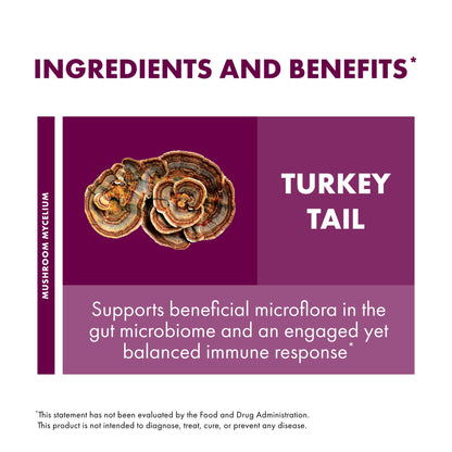 Turkey Tail Capsules - 60 Capsules (30 Servings)